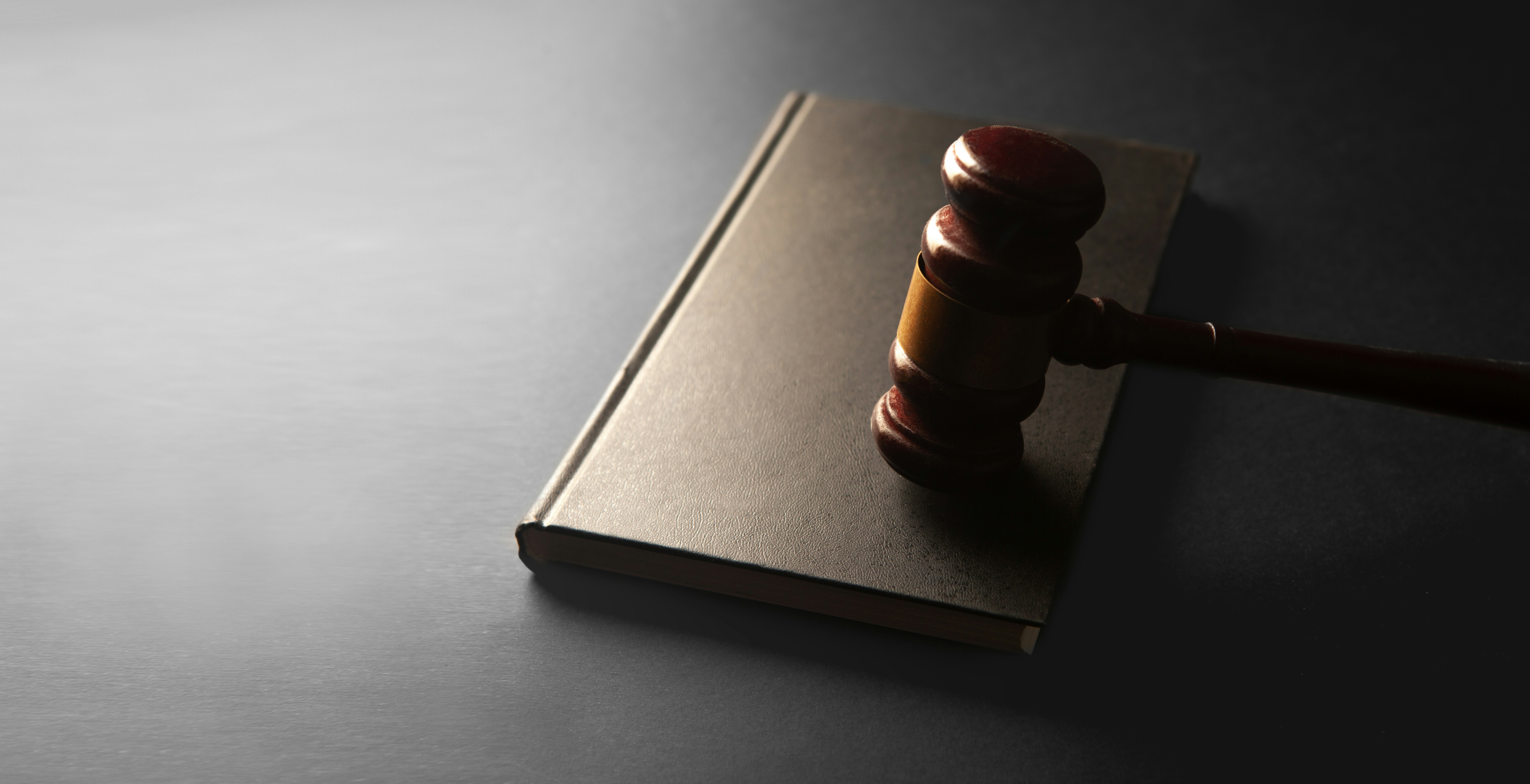 Judge gavel on a legal book