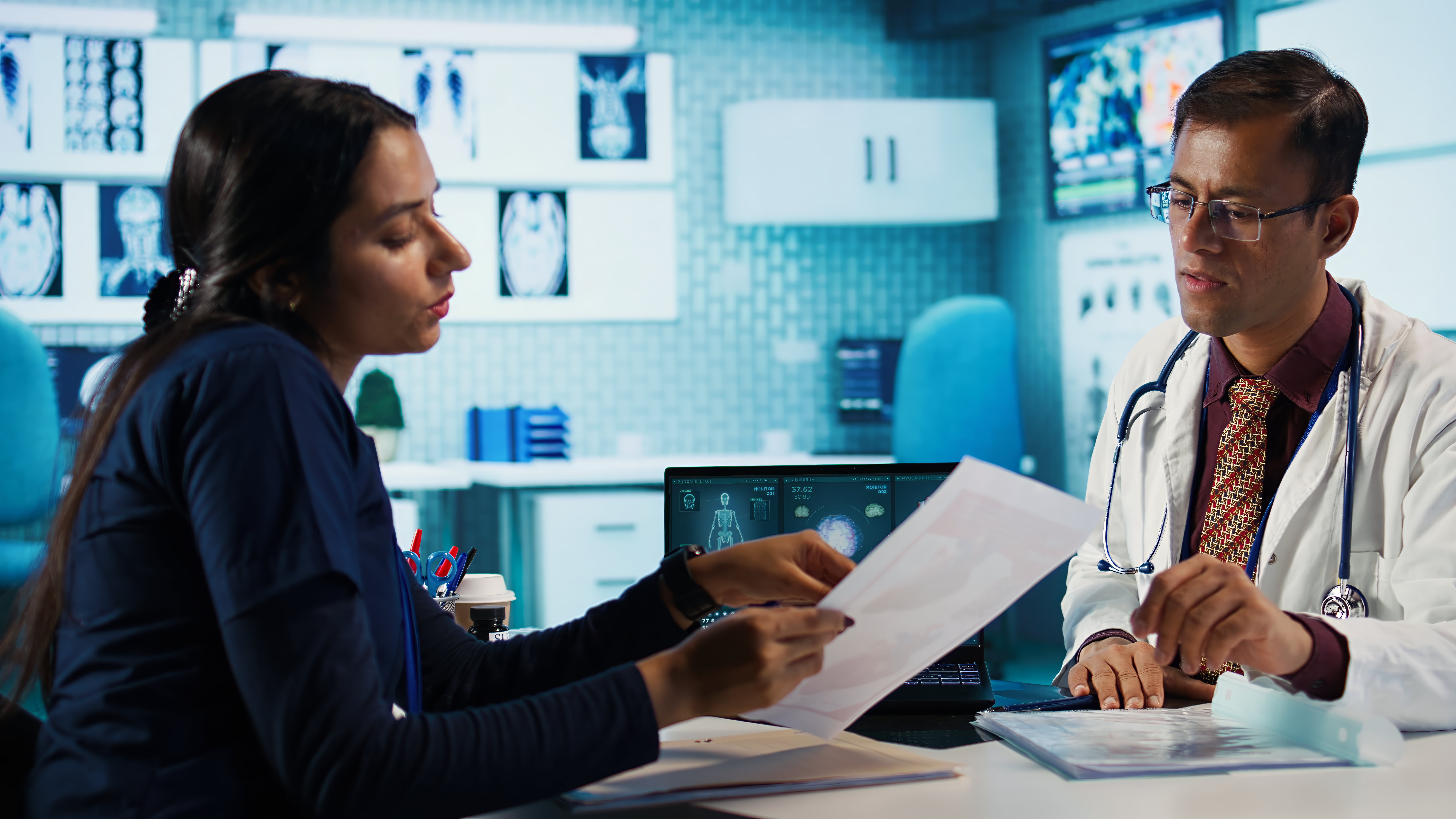 Legal team reviewing expert medical opinion