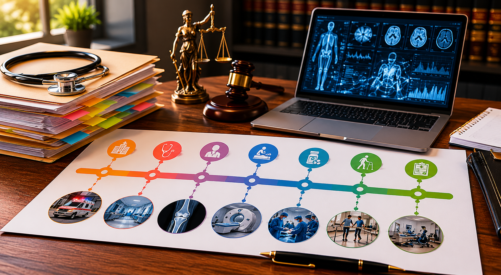 Visual case timeline for legal team review
