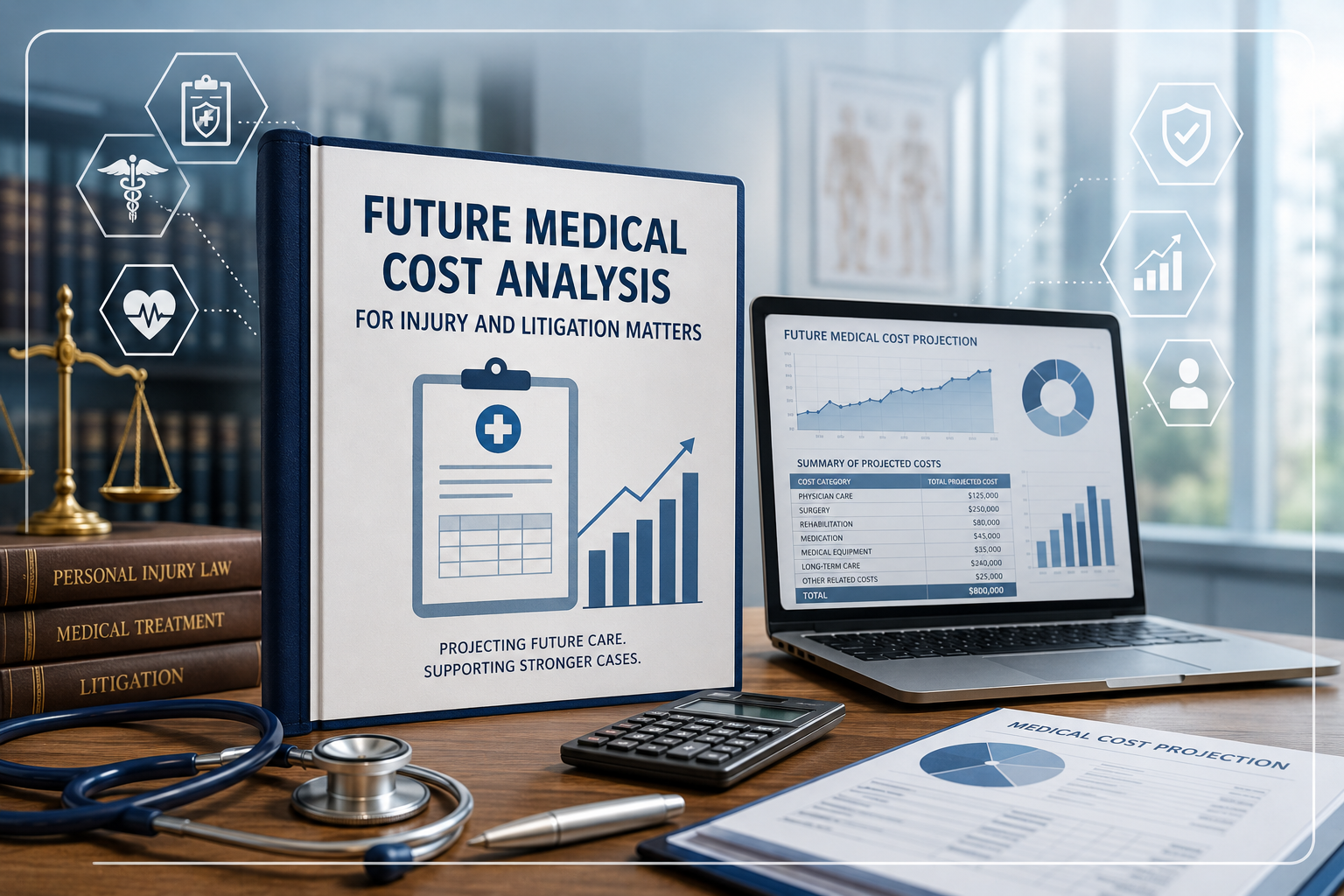 Medical cost projection report preparation