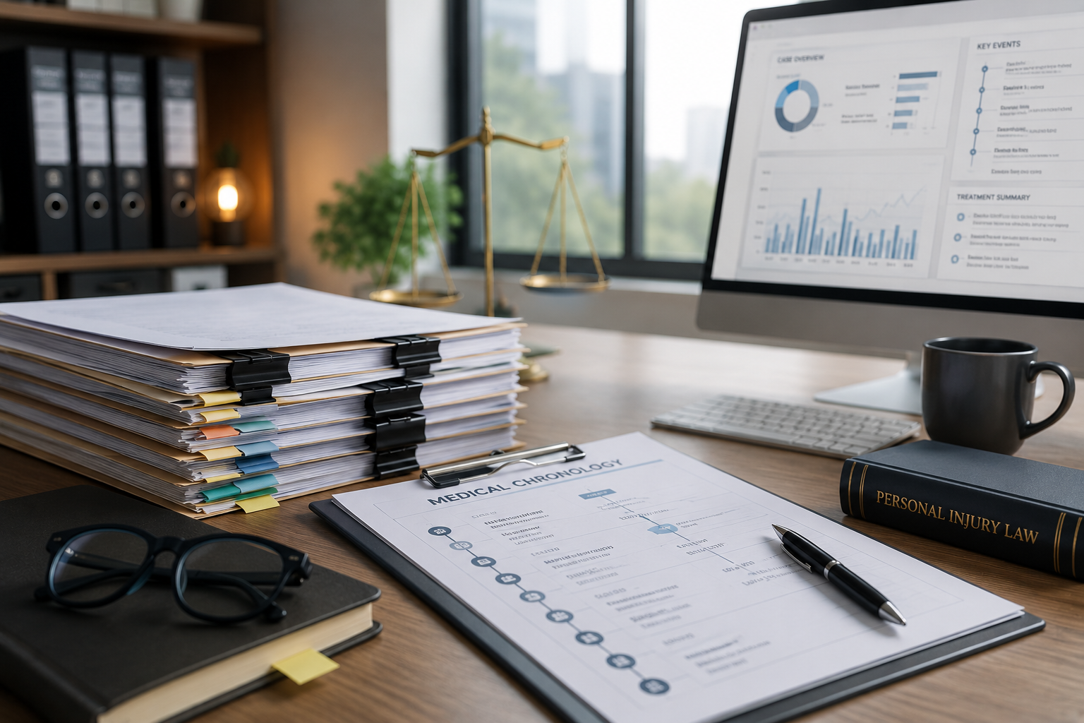 Medical chronology case preparation timeline
